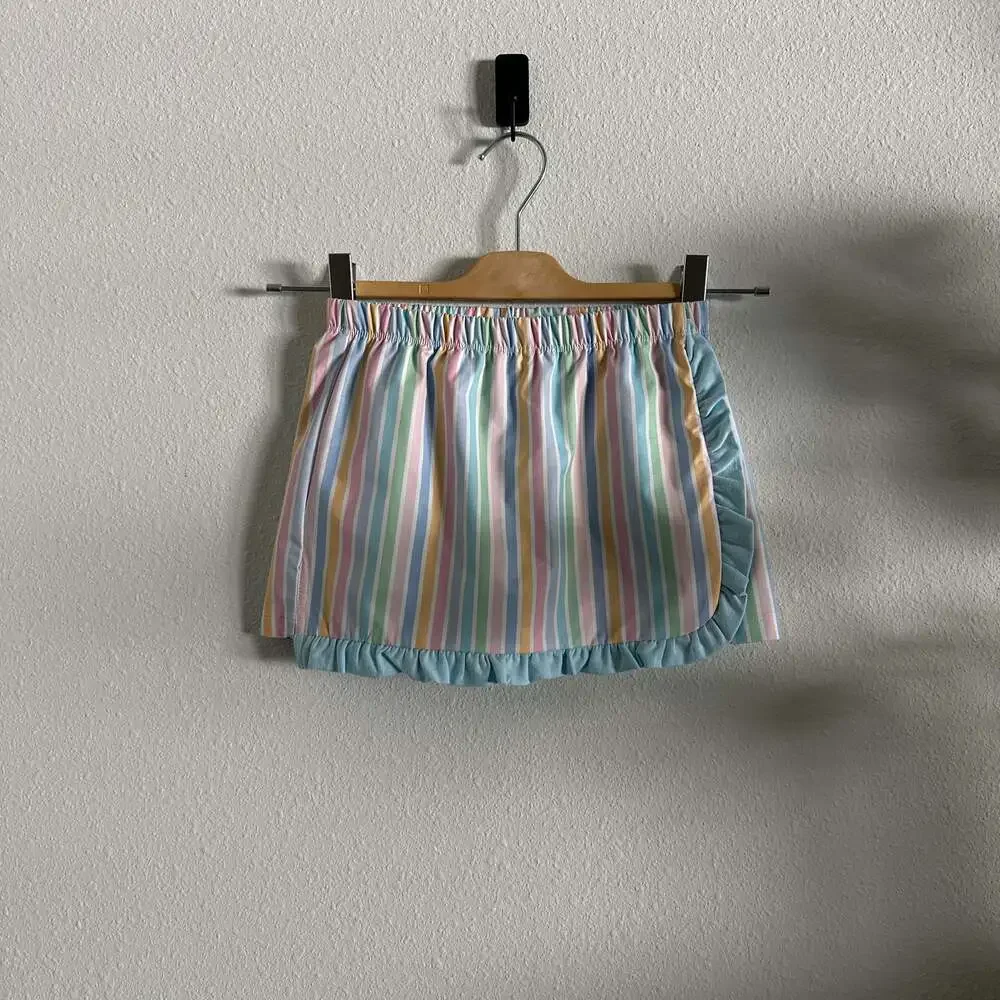 The Oaks Apparel Co. Tillie Tie Top & Evelyn Skort in Pretty Stripe Kids Size 4T